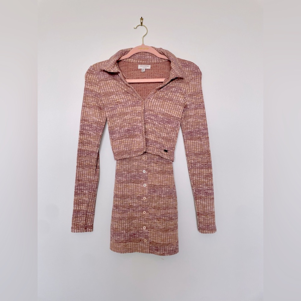 Pull & Bear Two-Piece Knit Set (Dress and Cardigan) - XS